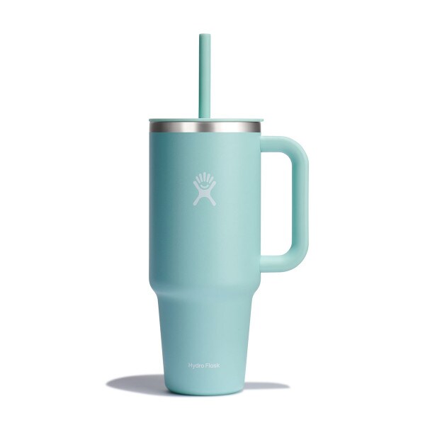 Hydro Flask 40oz dew travel mug with straw